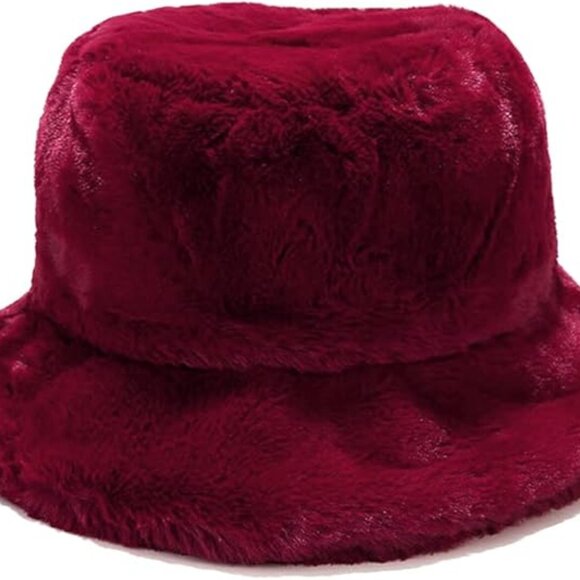 Winter bucket fluffy faux fur hat - Picture 2 of 5